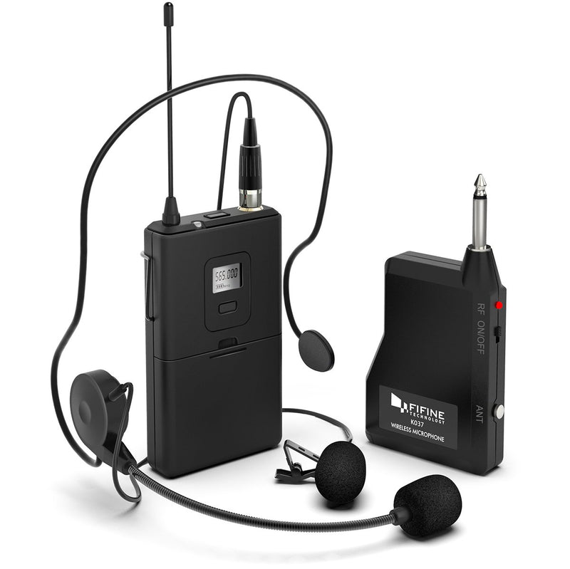 K037B - Wireless Lavalier Lapel Microphone with Headset