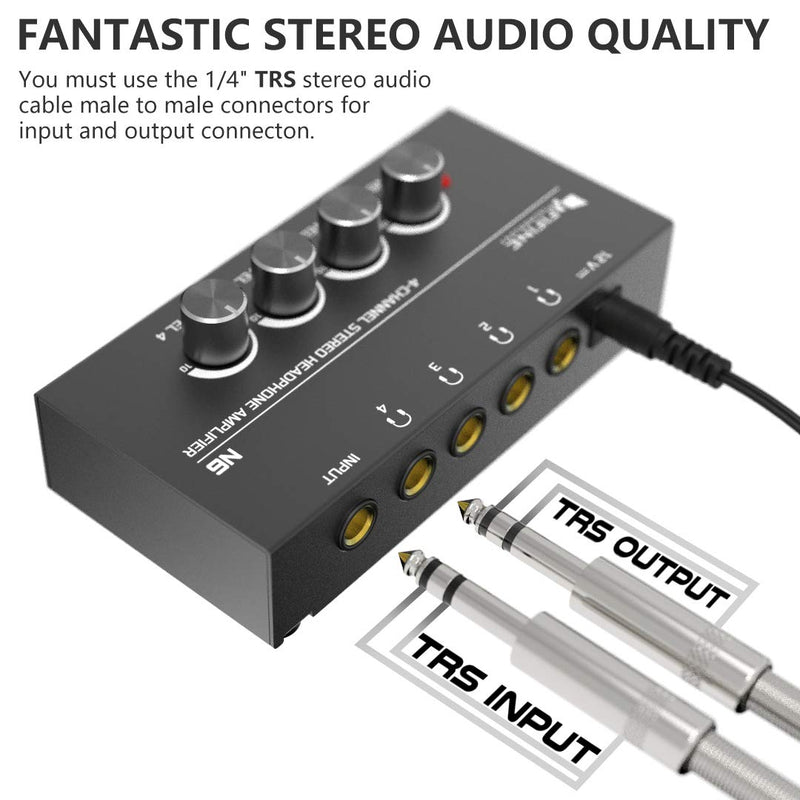 N6 - Headphone Amplifier With Stereo Output And Individual Volume Controls